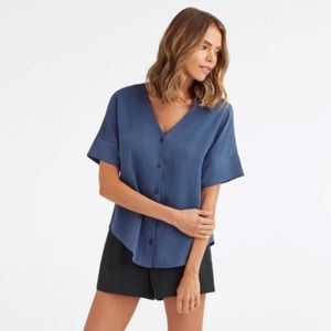 VETTA - The Girlfriend Shirt, Blue (XS)